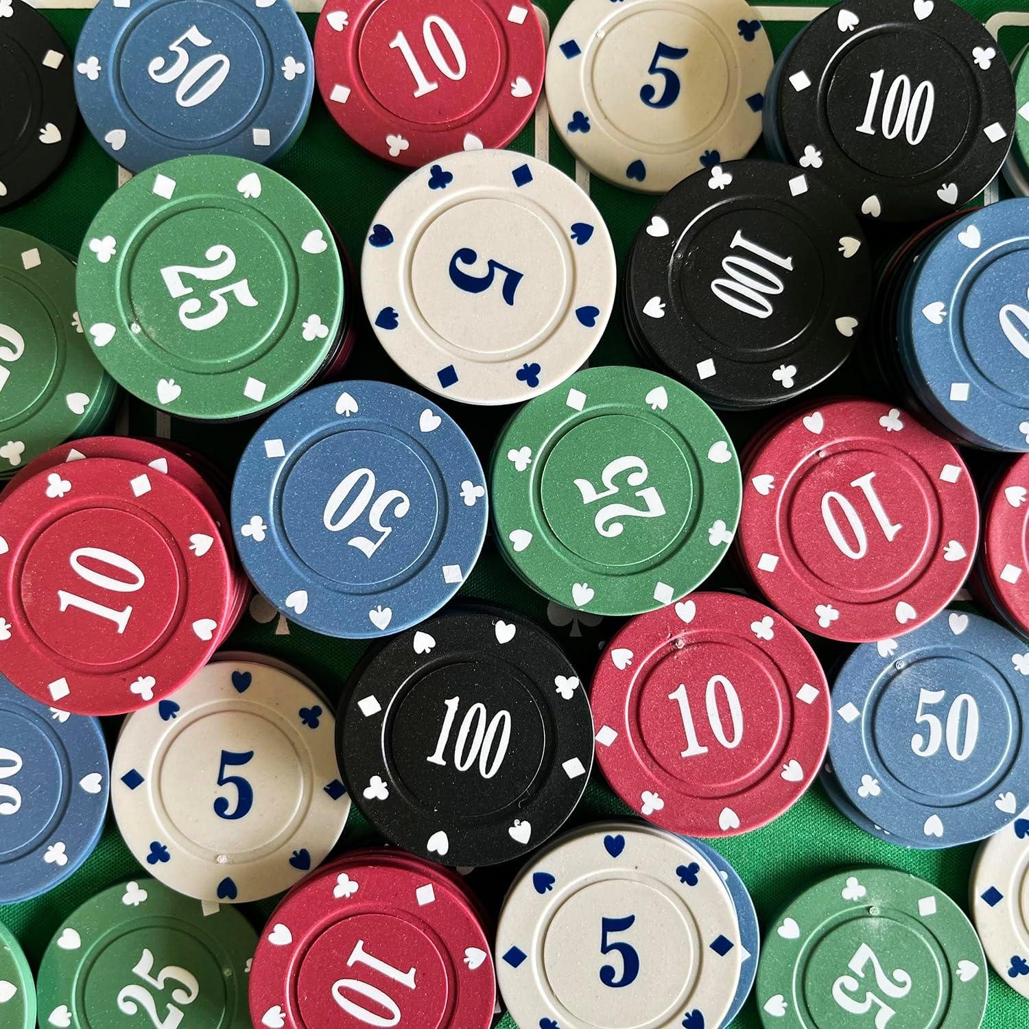 Fichas de Póker SEETOOOGAMES Set 125pcs Plástico Mezclado