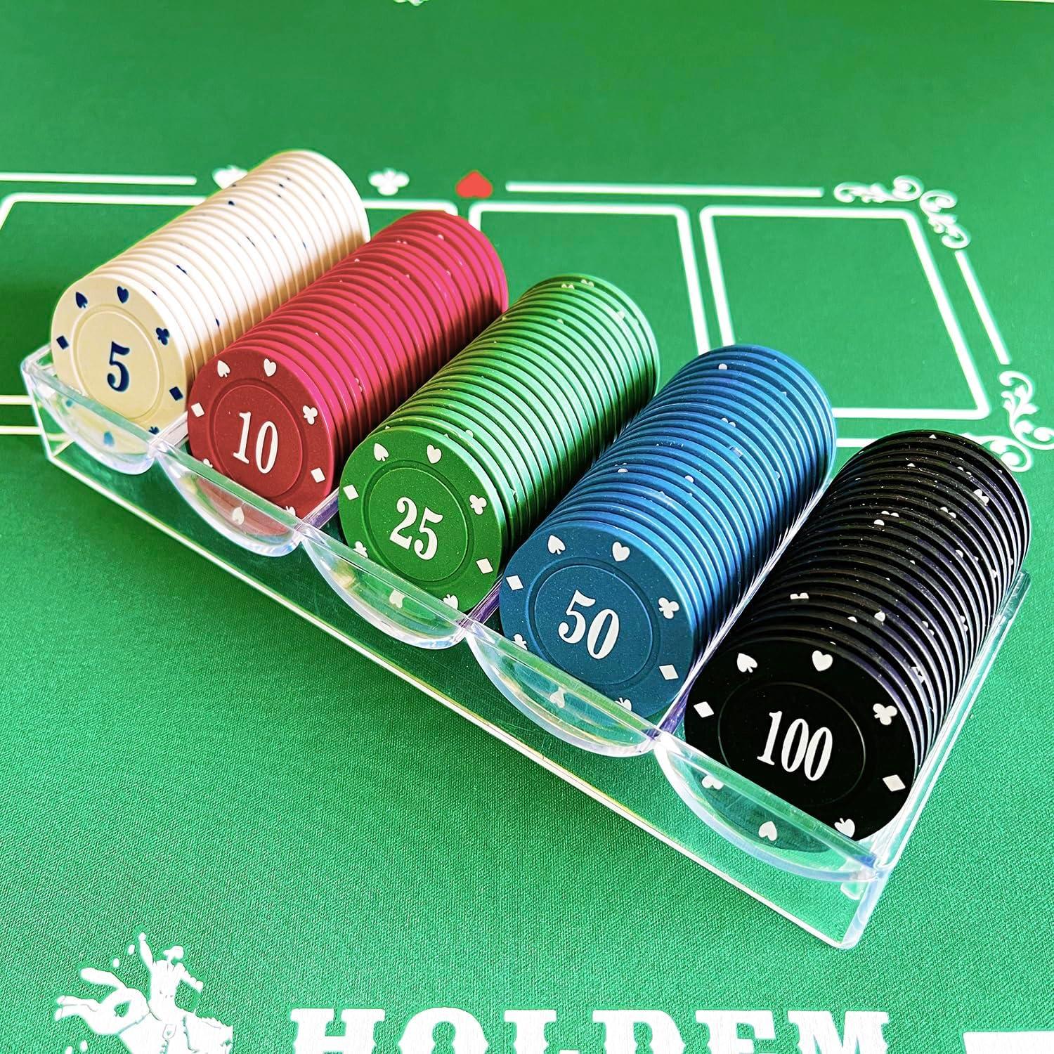 Fichas de Póker SEETOOOGAMES Set 125pcs Plástico Mezclado