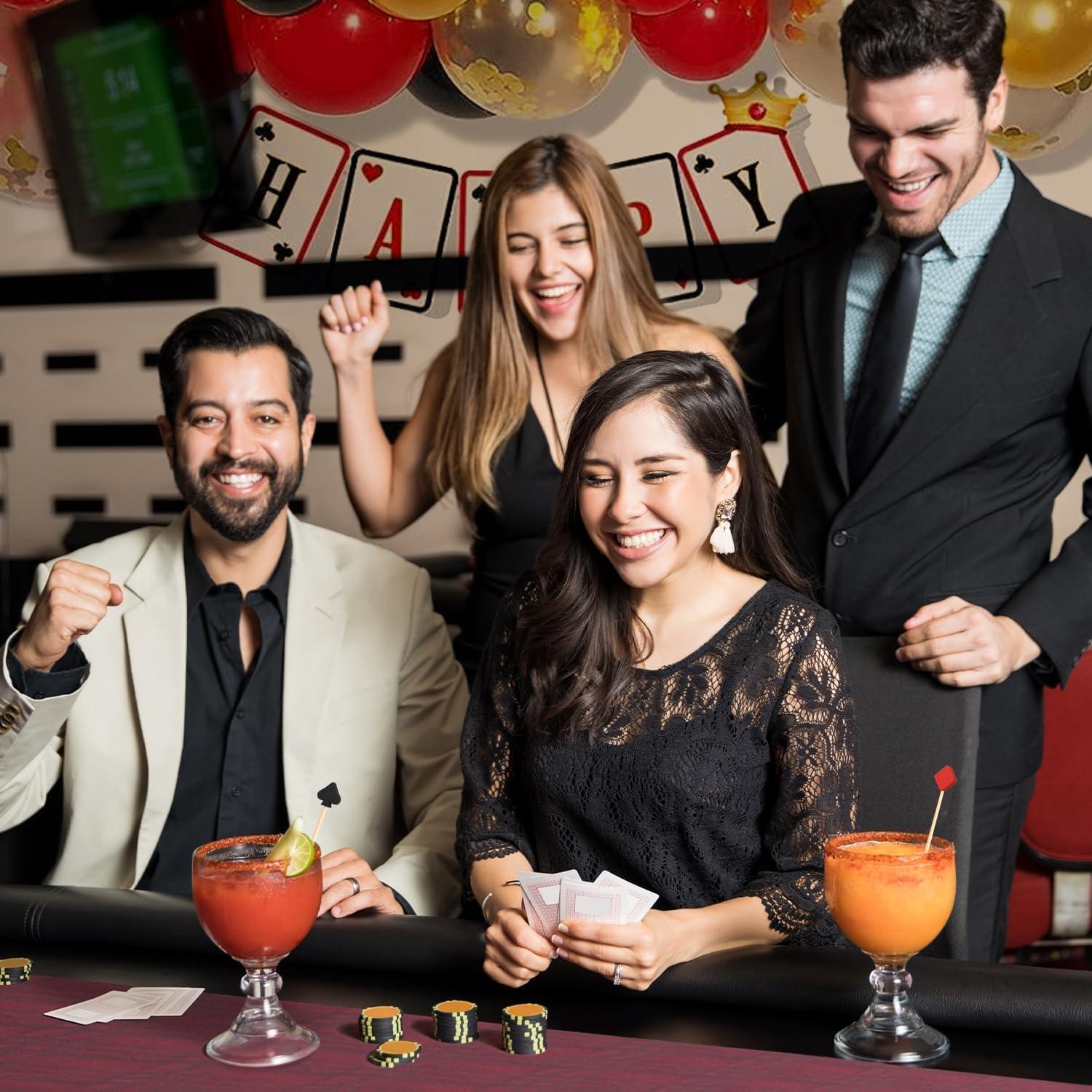 Palillos de cóctel Casino 100 unidades Dados de Póker