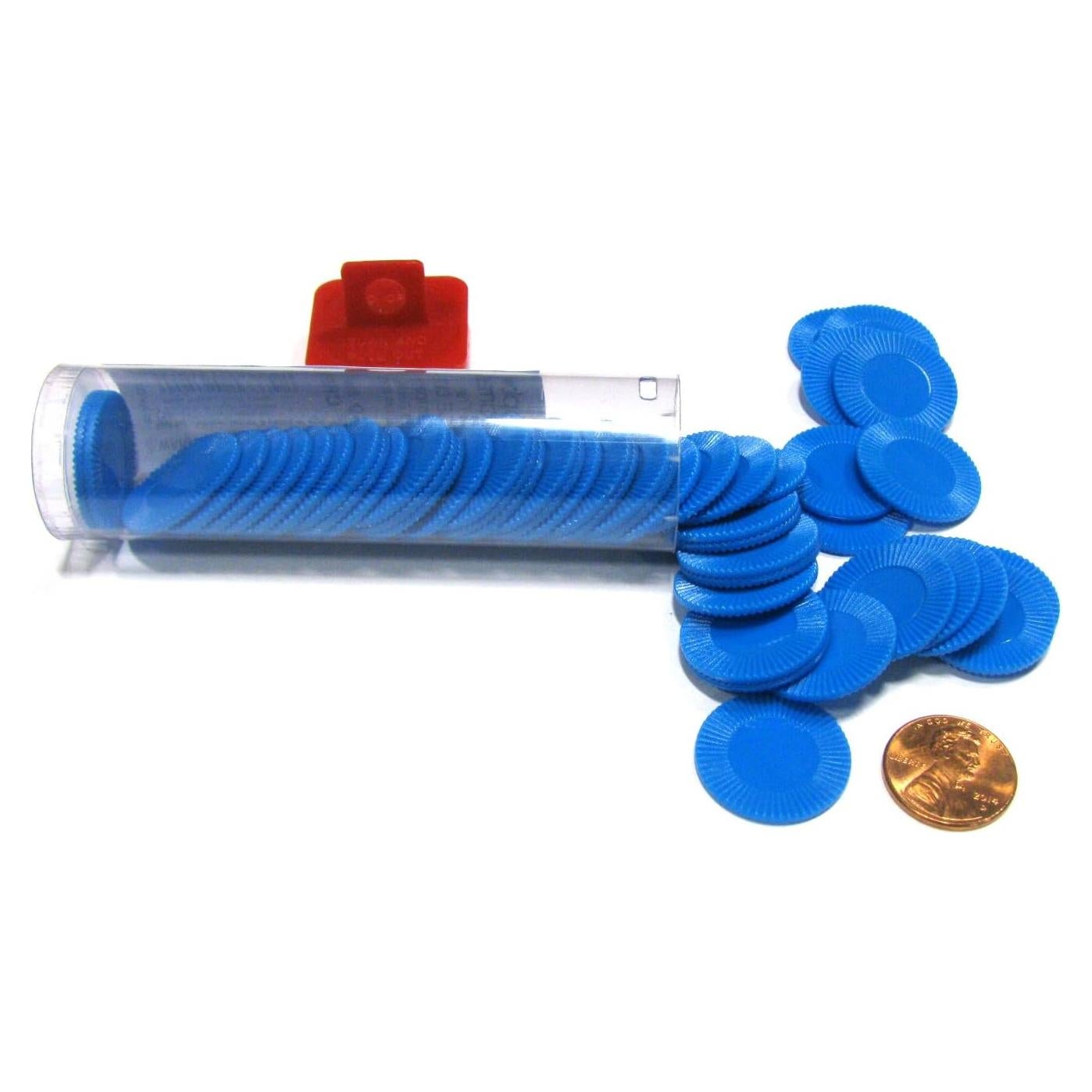 Set de 50 Fichas de Póker Mini Koplow Games - Azul 2.22 cm