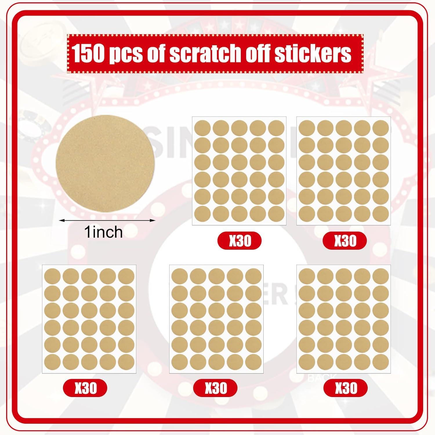 Tarjetas de Rascar Colarr 150 Piezas Fiesta Casino