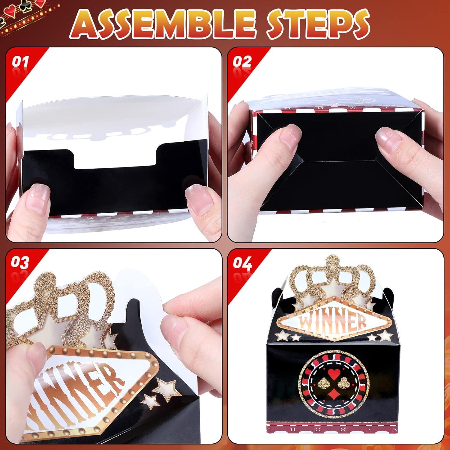 Cajas de Fiesta Casino Zonon 40 Piezas 10x6x12 cm