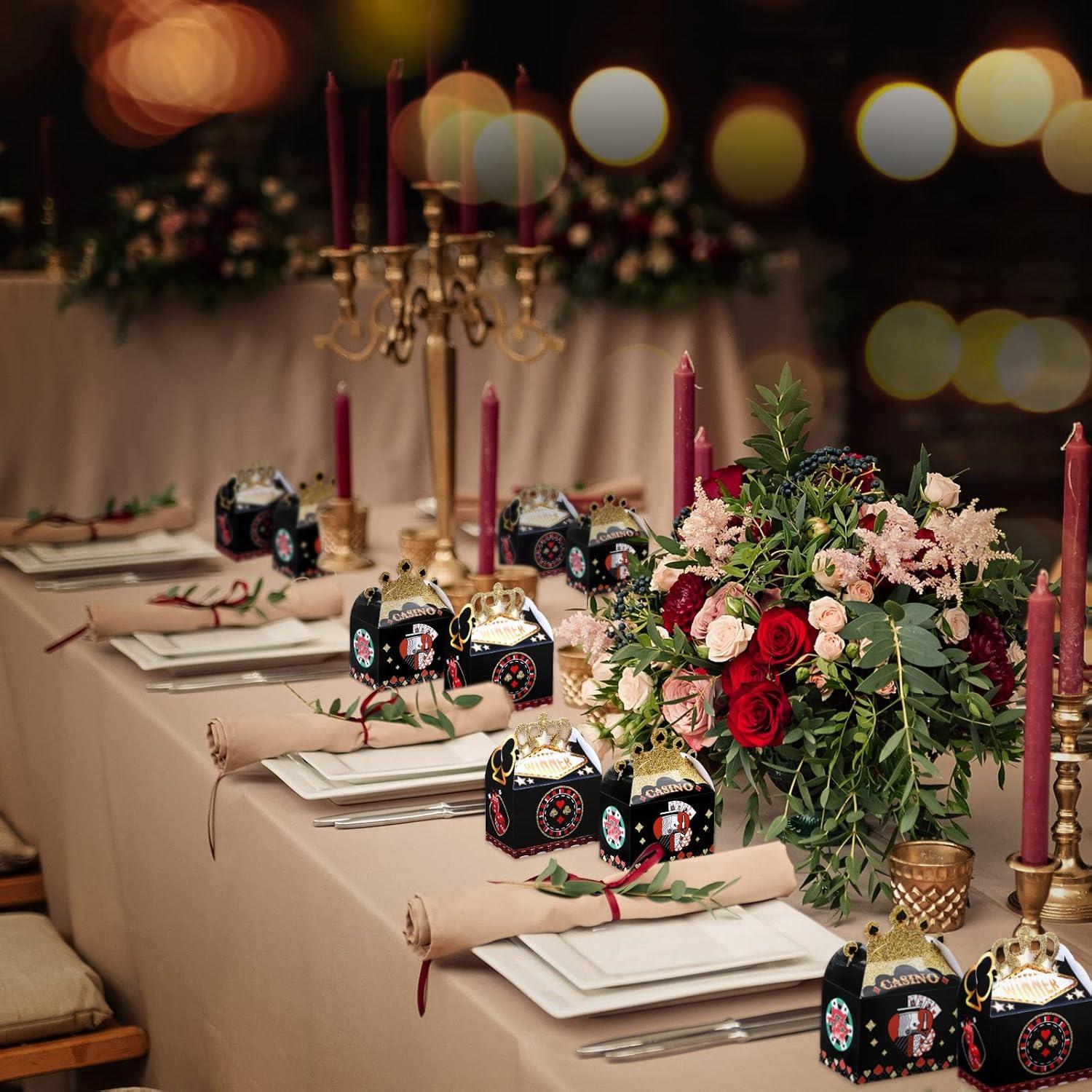 Cajas de Fiesta Casino Zonon 40 Piezas 10x6x12 cm