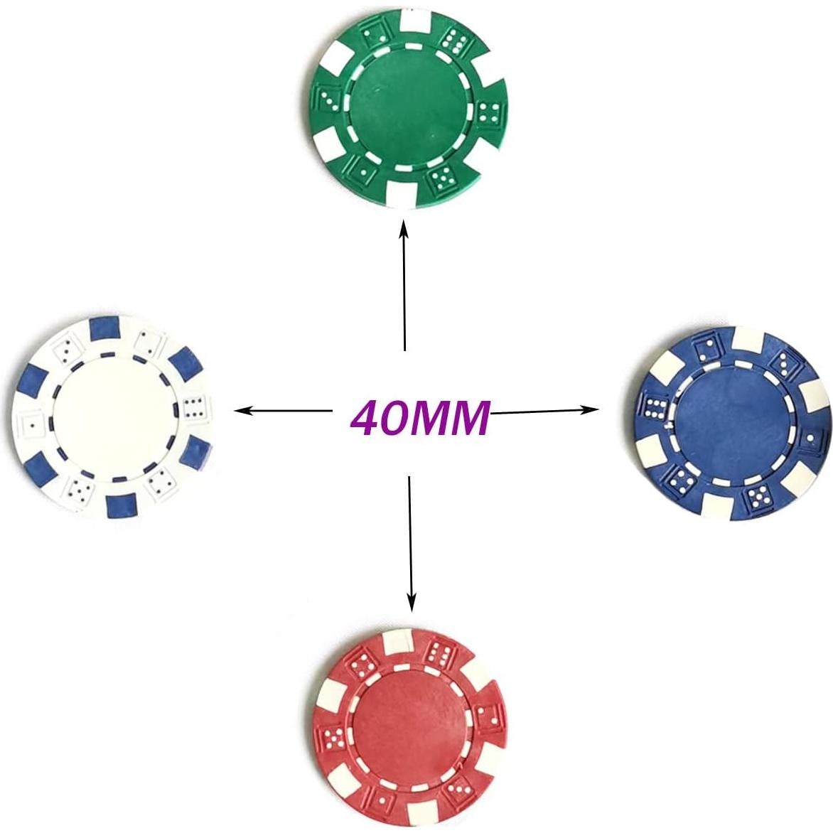 Fichas de Póker SEETOOOGAMES 100 piezas 11.5g 4 colores