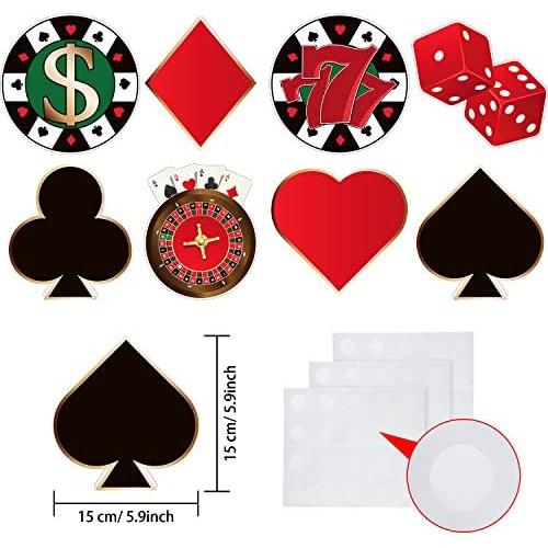 Recortes de Fiesta de Casino Blulu 80 Piezas 15x15 cm