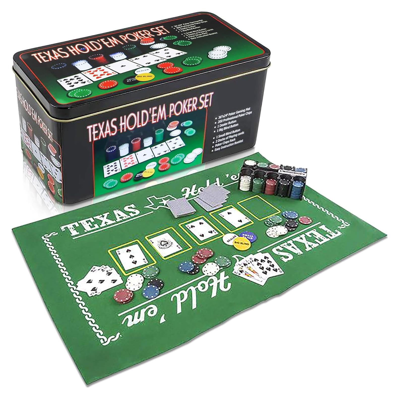 Juego de Poker Texas Hold'em Gamie - Set Completo para 10 Jugadores