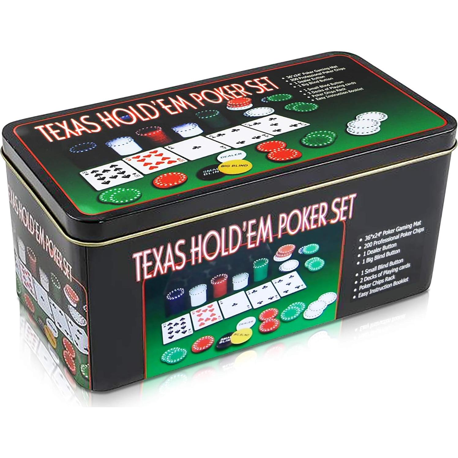 Juego de Poker Texas Hold'em Gamie - Set Completo para 10 Jugadores