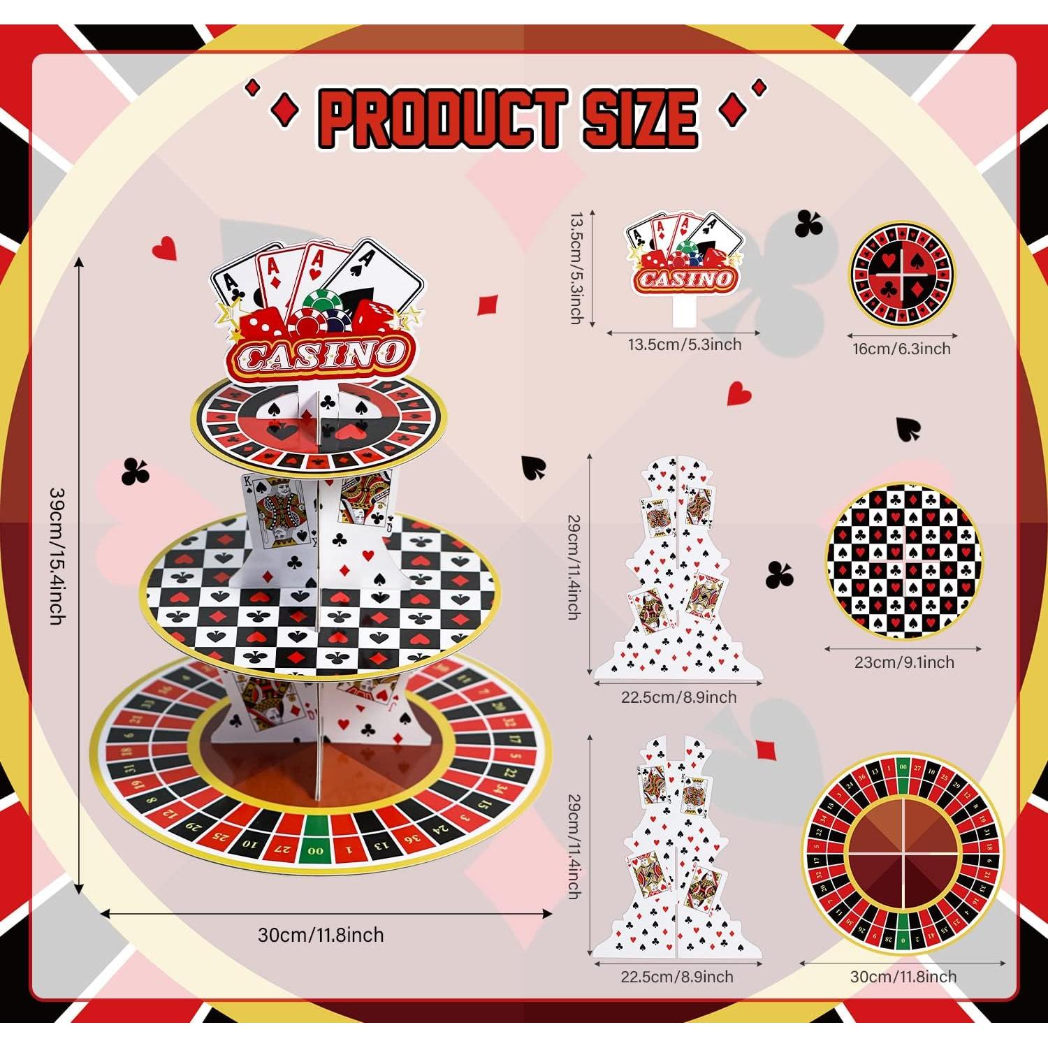 Soporte para Cupcakes Crafterlife 3 Niveles Tema Casino