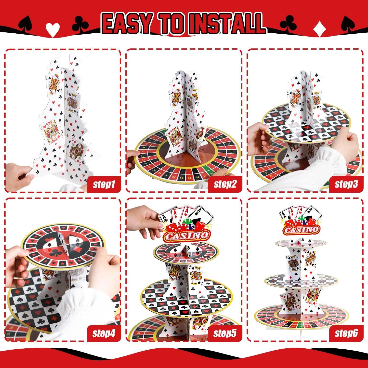 Soporte para Cupcakes Crafterlife 3 Niveles Tema Casino