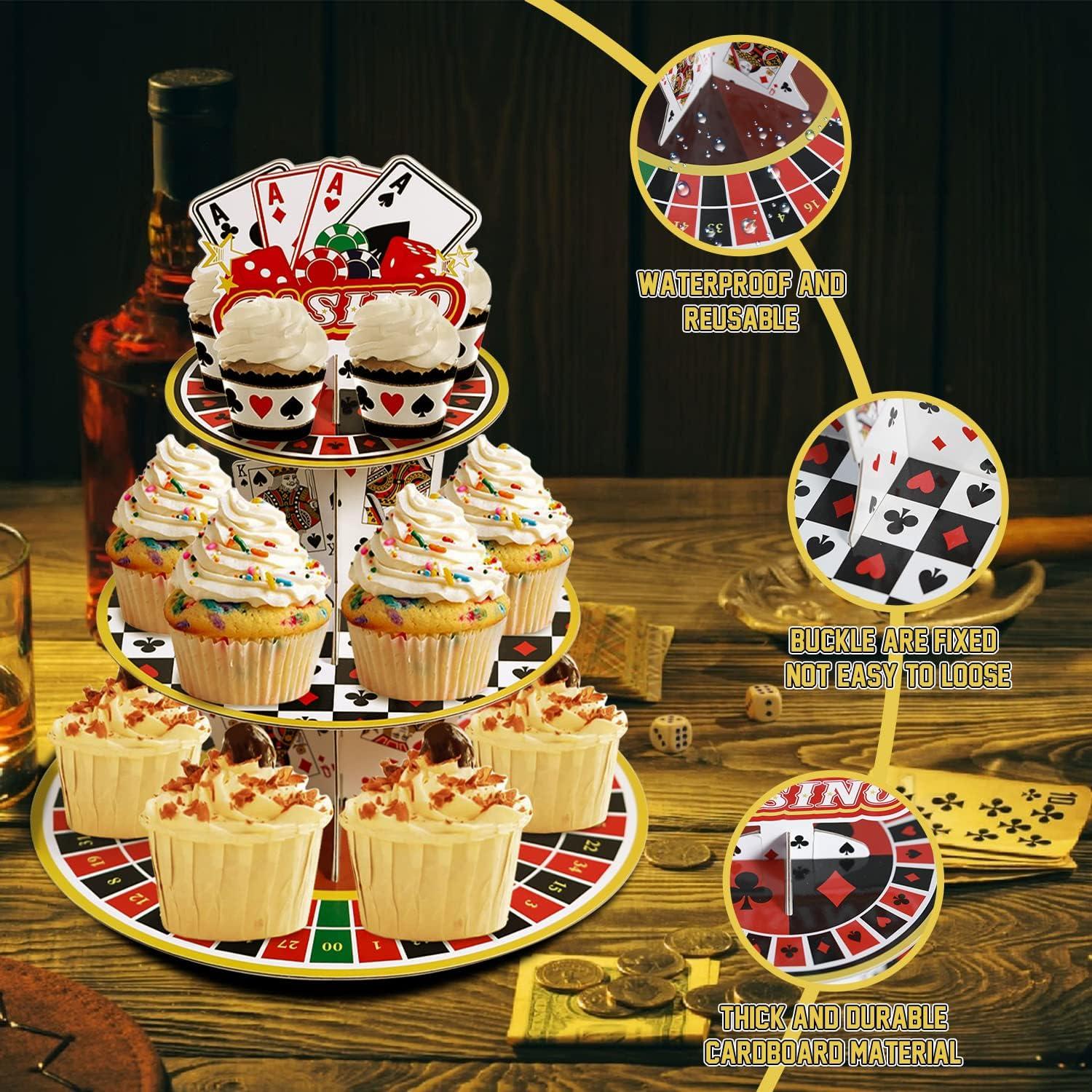 Soporte para Cupcakes Crafterlife 3 Niveles Tema Casino