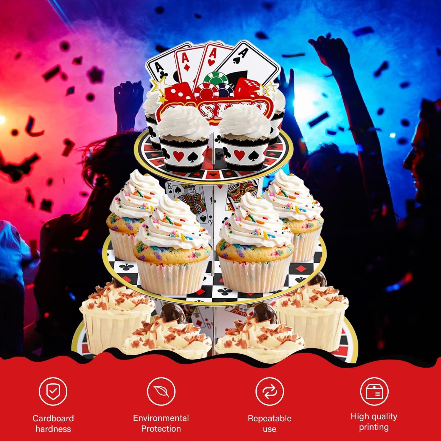 Soporte para Cupcakes Crafterlife 3 Niveles Tema Casino