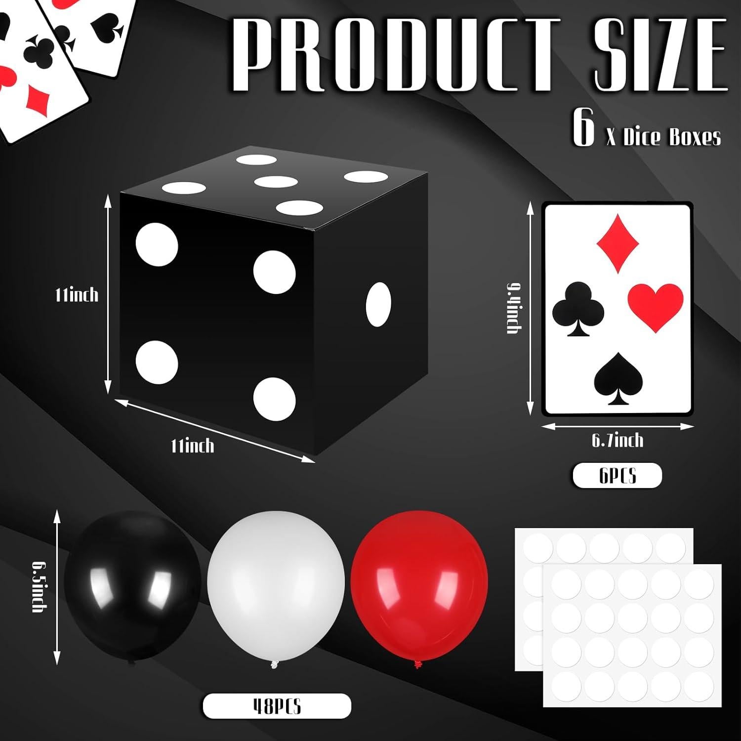 Juego de Decoraciones para Fiesta de Casino 60 Piezas