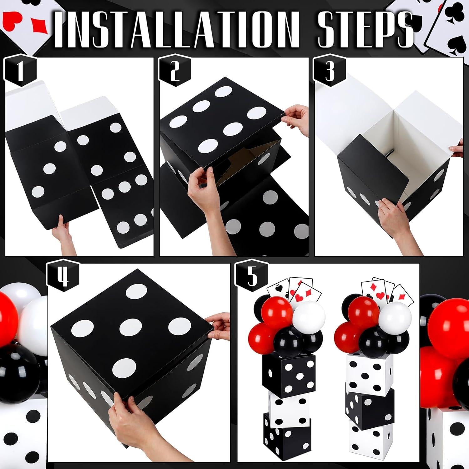 Juego de Decoraciones para Fiesta de Casino 60 Piezas