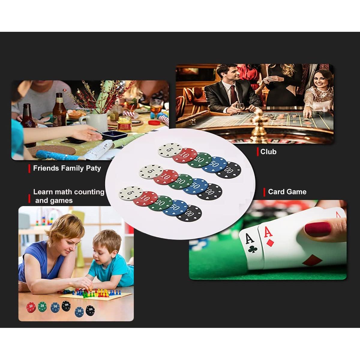 Fichas de Póker IXIGER Set 100 piezas con Bolsa Terciopelo