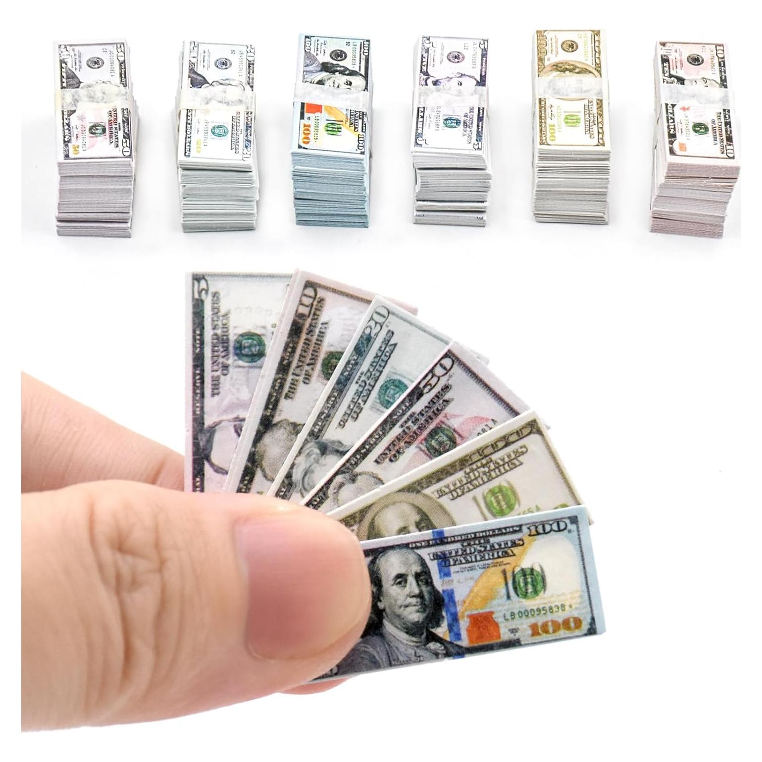 HOMICO 540 Piezas Miniaturas Casa de Muñecas Billetes