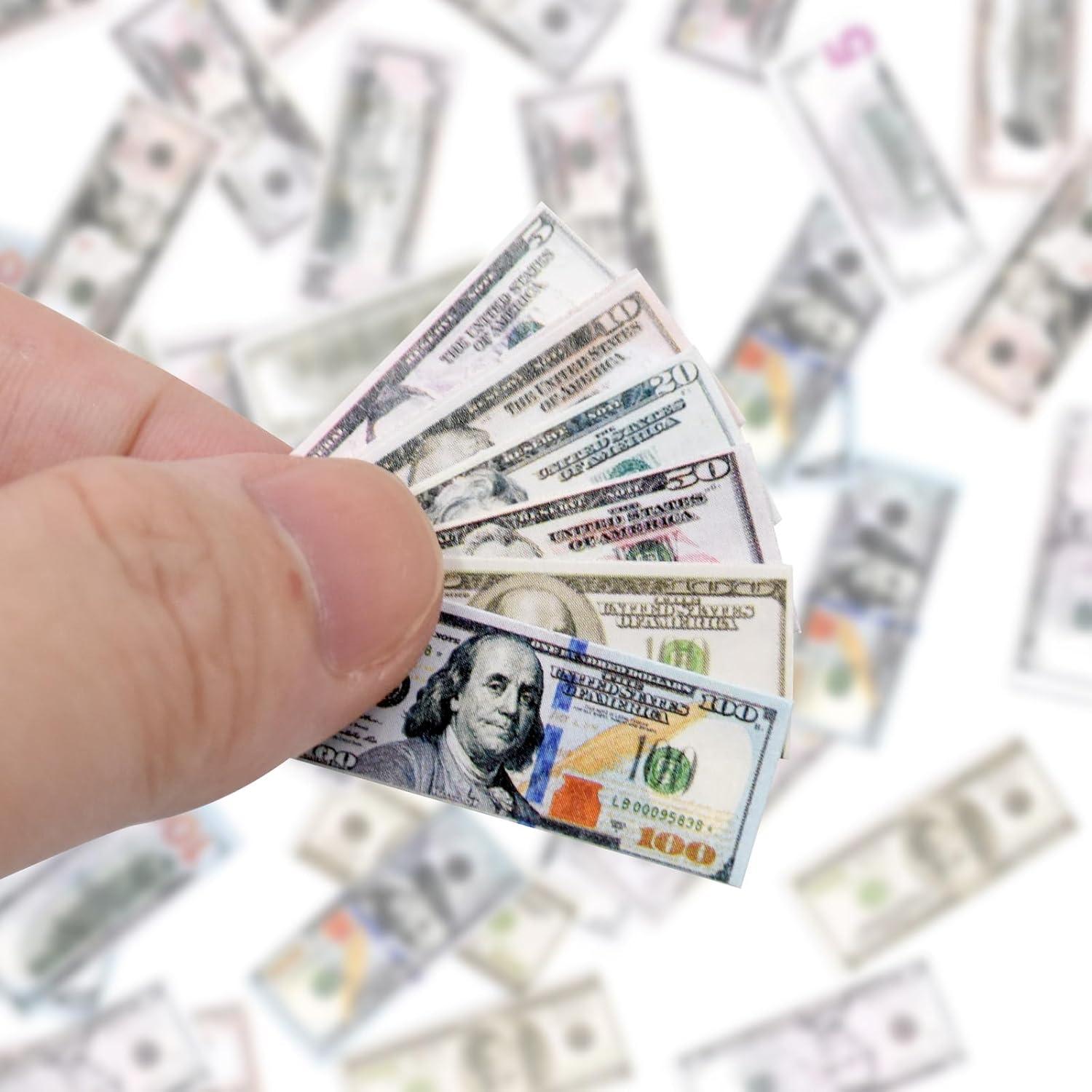 HOMICO 540 Piezas Miniaturas Casa de Muñecas Billetes