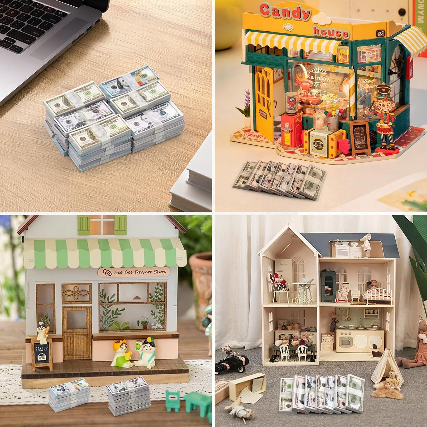 HOMICO 540 Piezas Miniaturas Casa de Muñecas Billetes