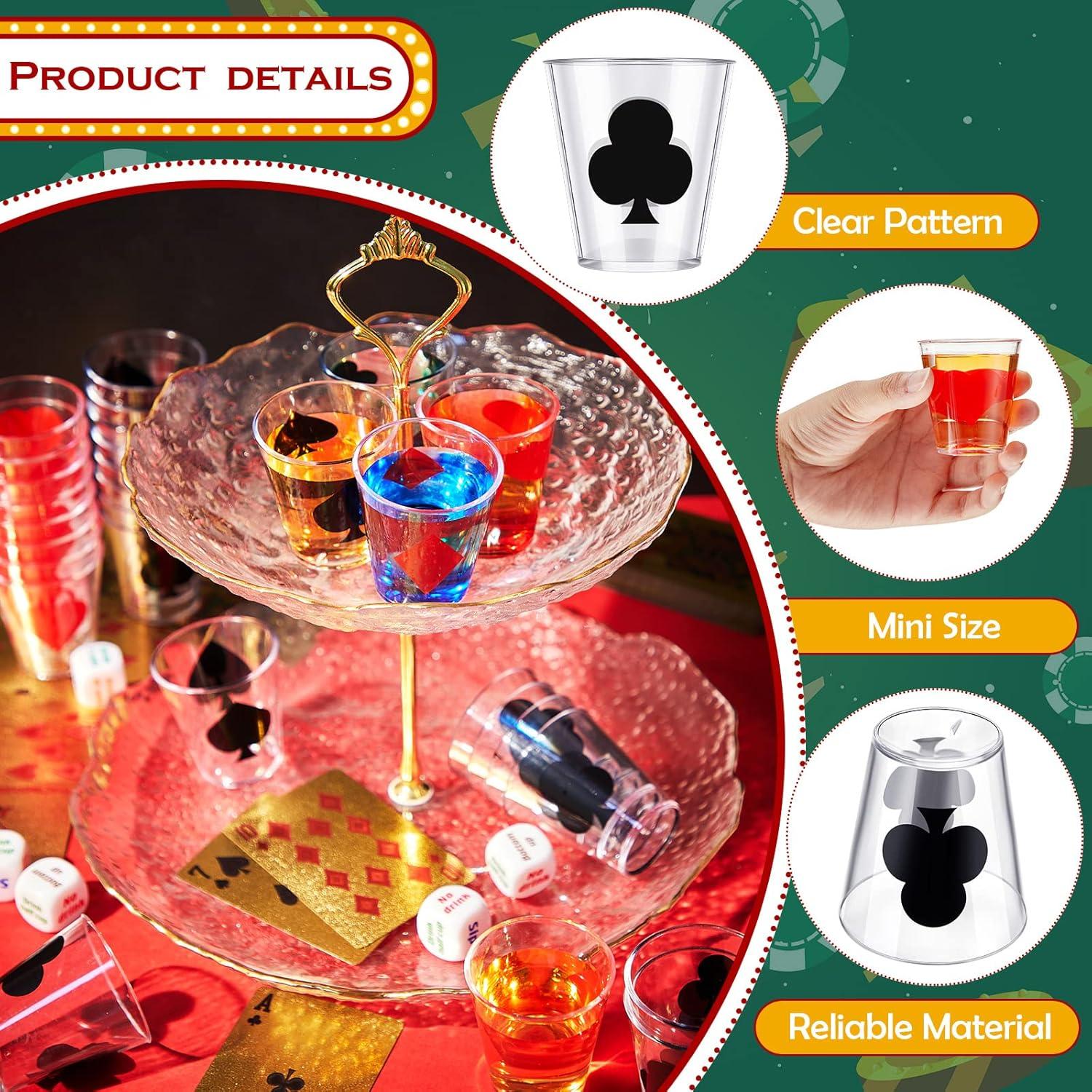 Vasos de Chupito Zubebe 36 Pcs 60 ml para Fiesta de Casino