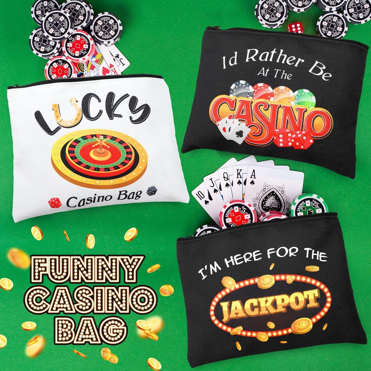 Reginary 12 Bolsas de Maquillaje Estilo Casino Coloridas