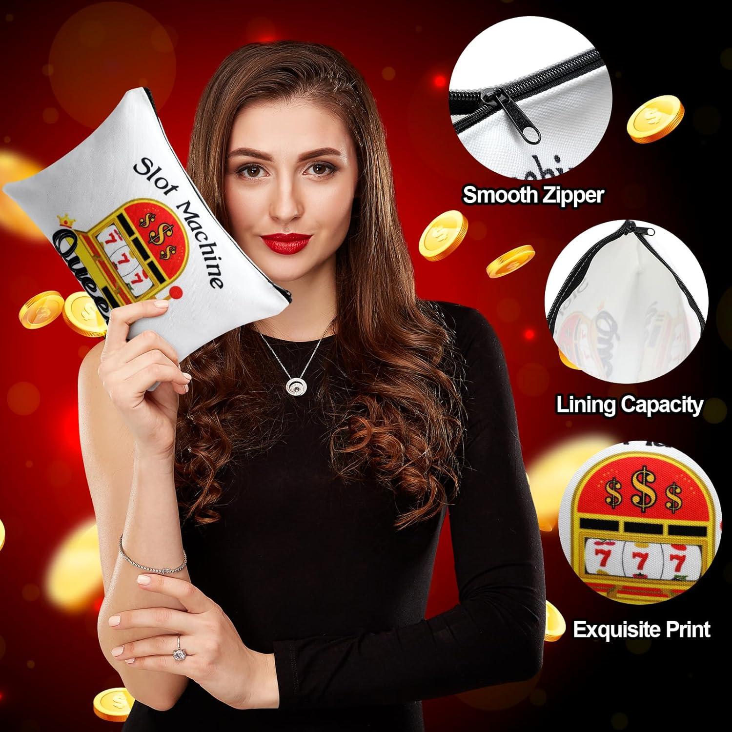 Reginary 12 Bolsas de Maquillaje Estilo Casino Coloridas