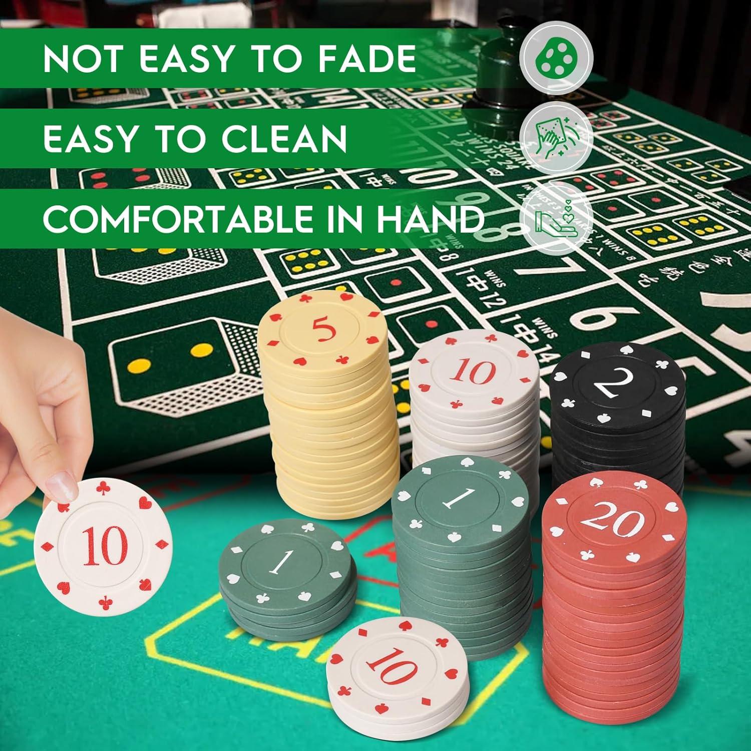 Fichas de Póker WAONIQ 100 Piezas 3.5 cm Colores Variados