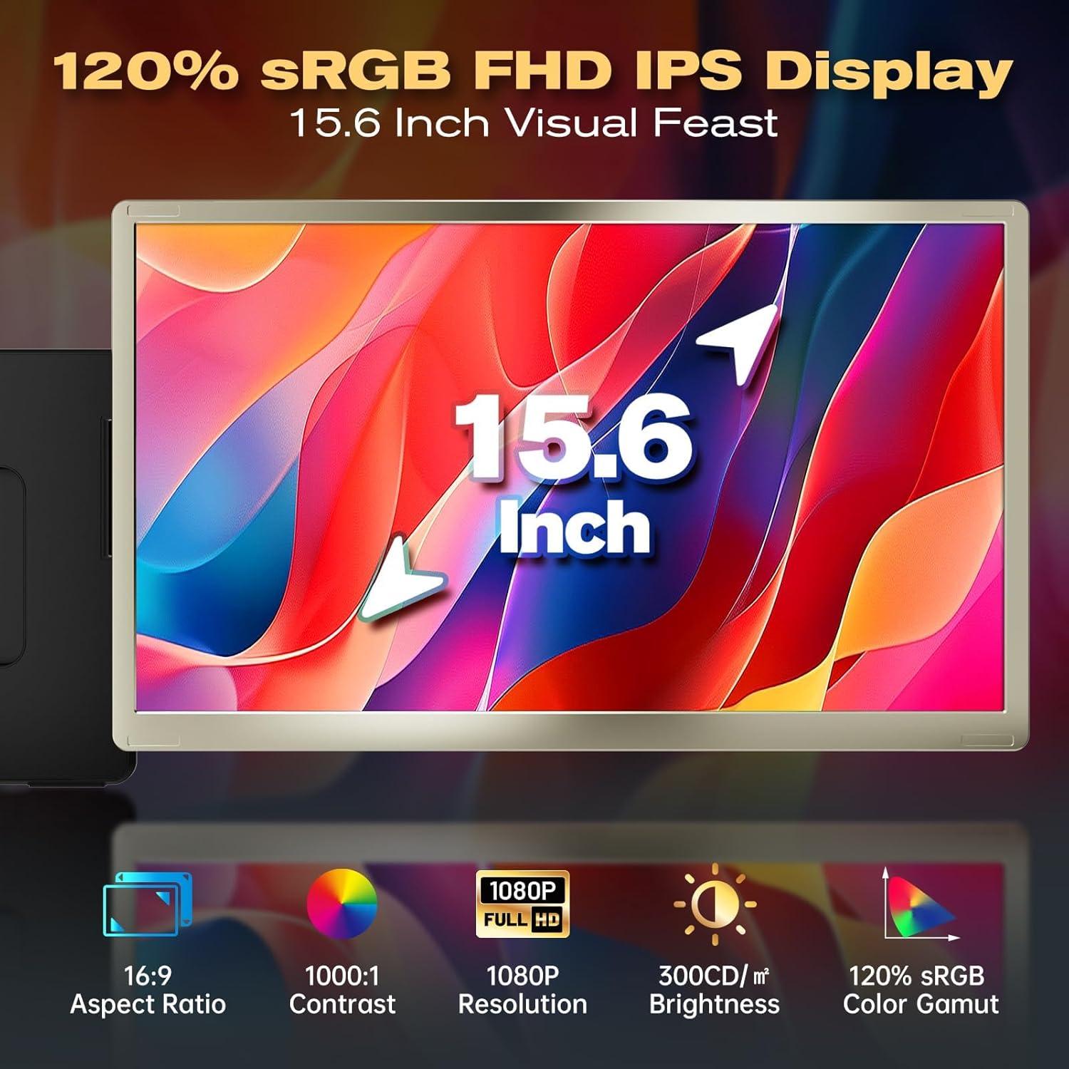 Extensor de Pantalla Teamgee S6 15.6" FHD 1080P Portátil