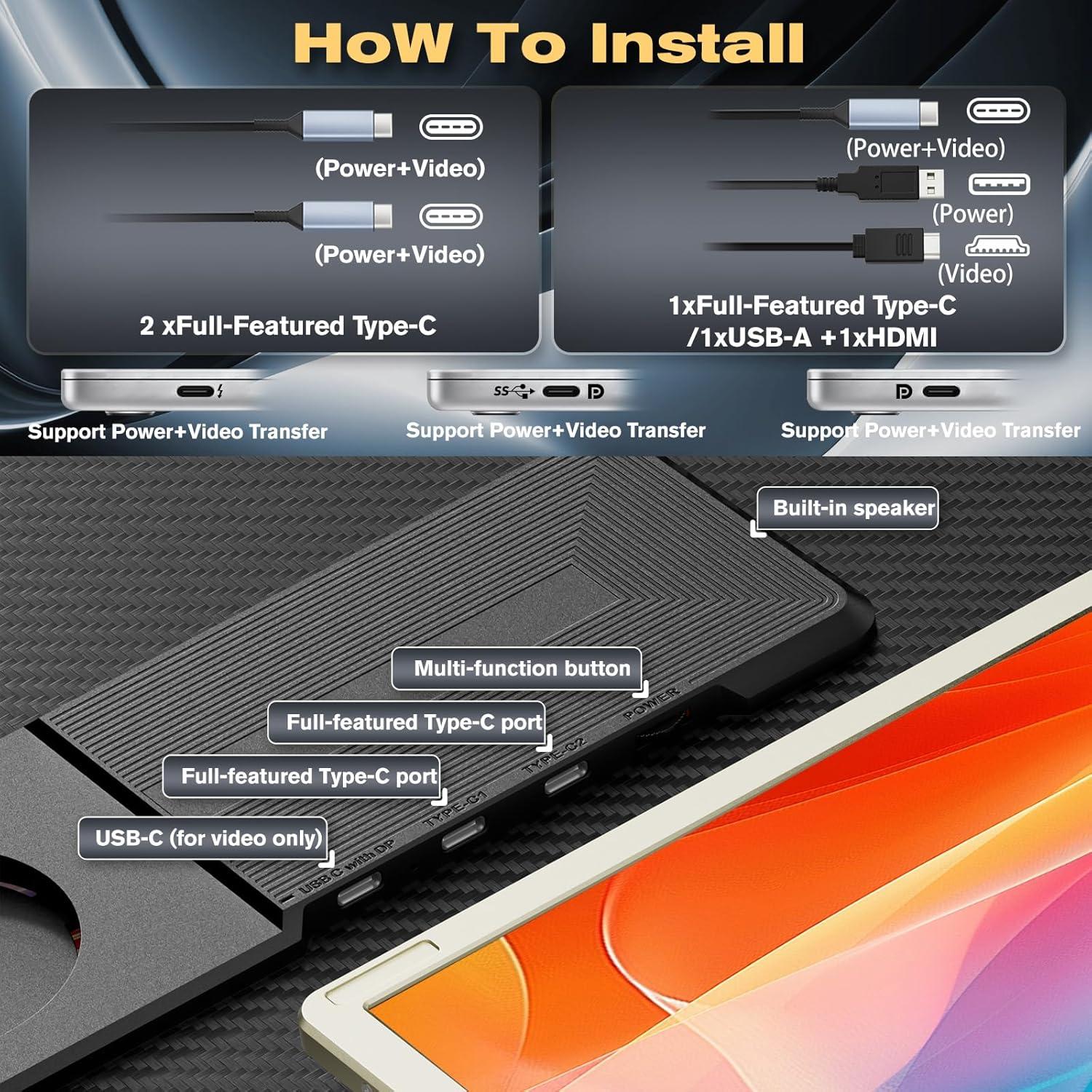Extensor de Pantalla Teamgee S6 15.6" FHD 1080P Portátil