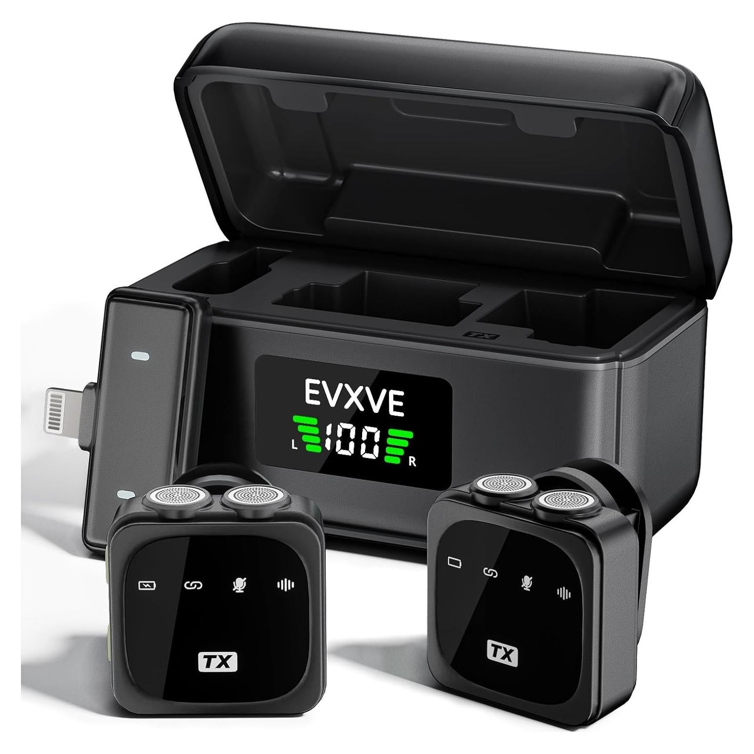 Micrófono Lavalier Inalámbrico EVXVE H16 para iPhone y Android