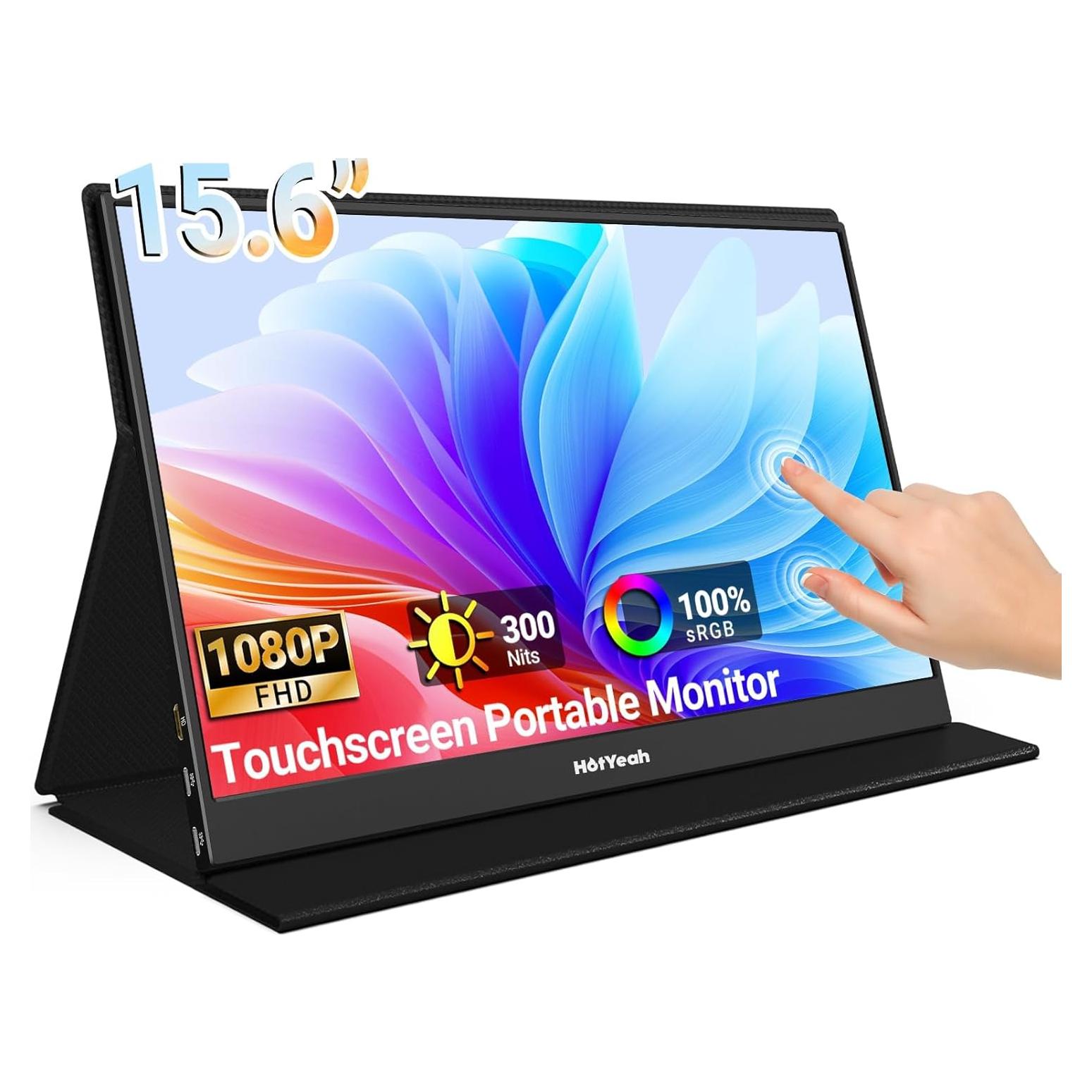 Monitor Táctil HotYeah 15.6" 1080P USB-C HDMI Portátil