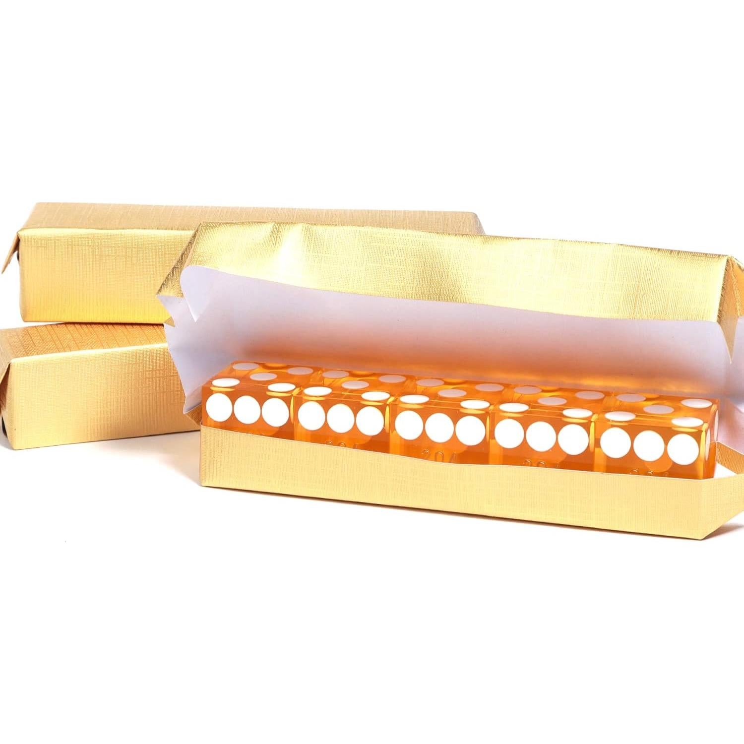 Dados de Casino GSE Amarillos Set de 5 19mm Alta Precisión