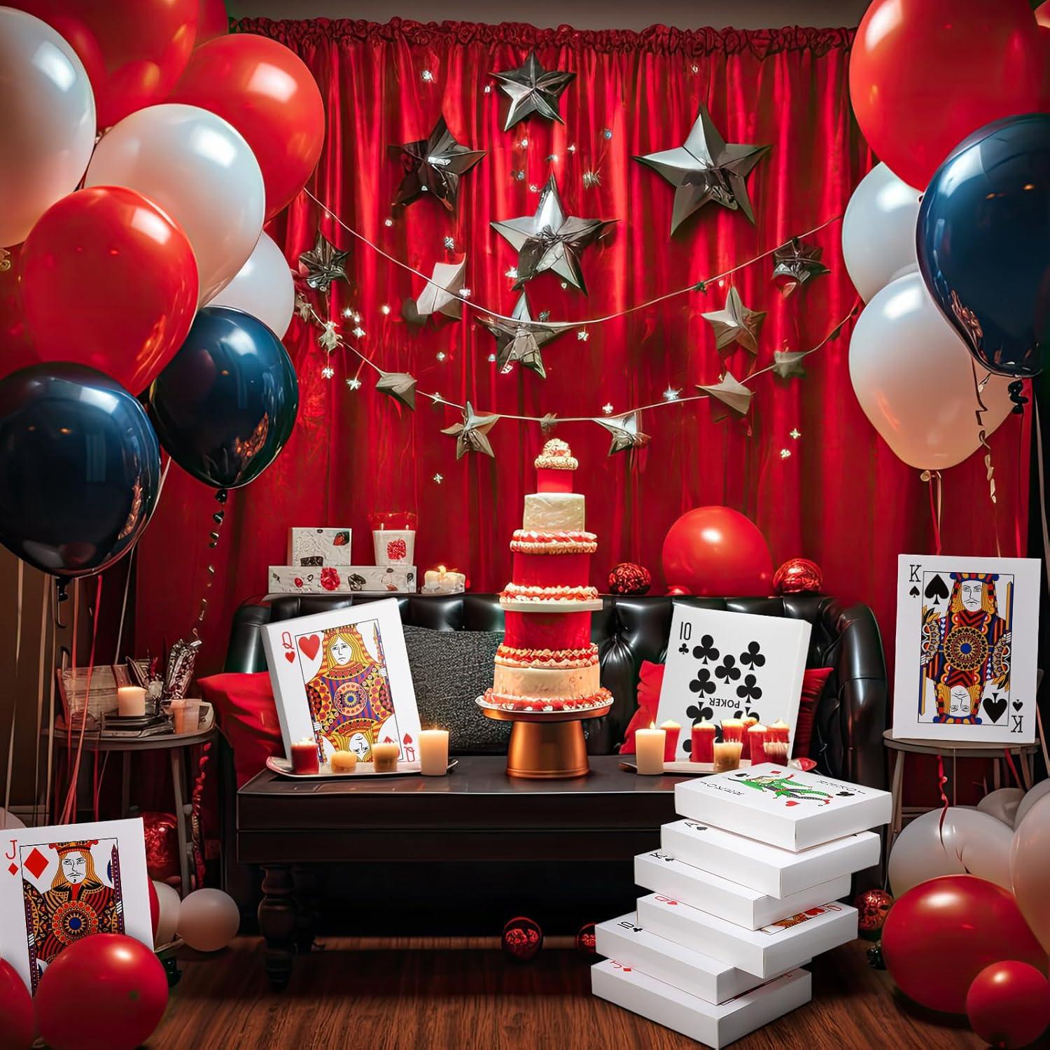 6 Cajas de Decoración de Póker Casino Noveread 27.94x21.59cm