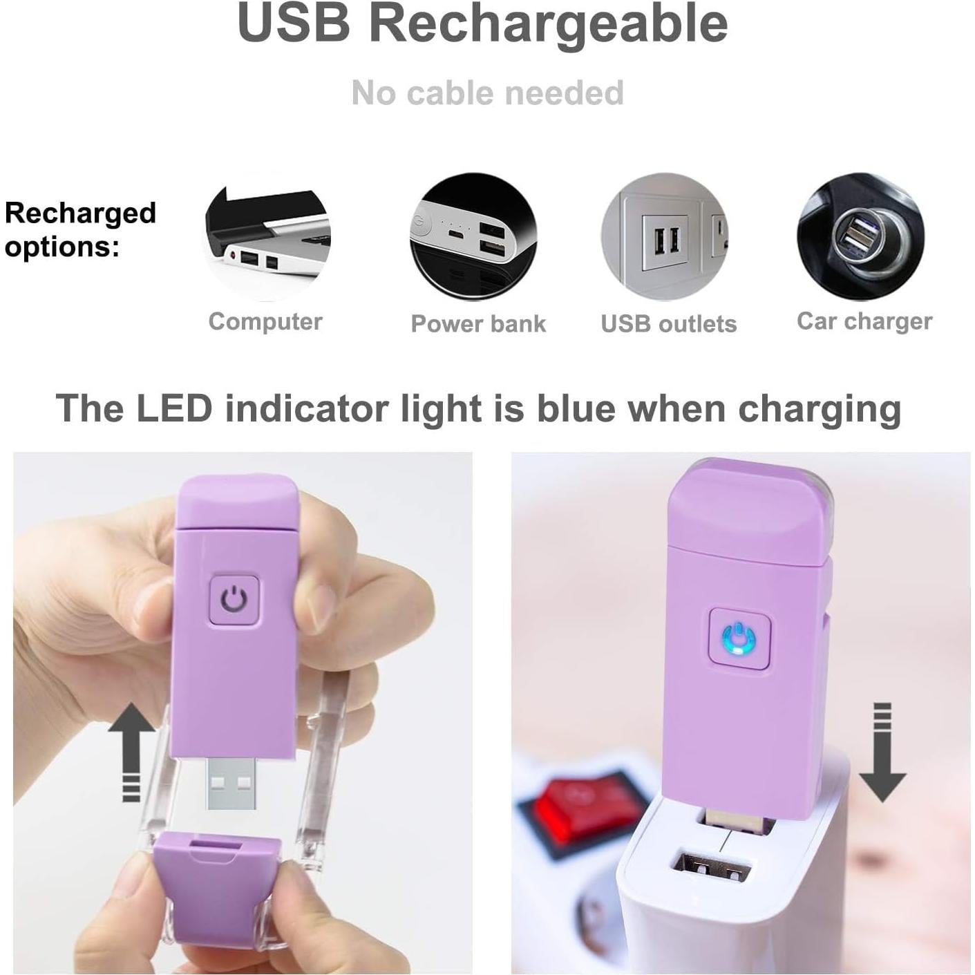 Luz de Libro Recargable HONWELL H008YW-V LED Clip On 3 Brillos