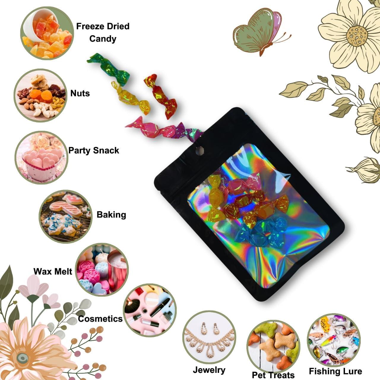 Bolsas Mylar Reutilizables Sylvia Flower 300 Pcs 10x15 cm