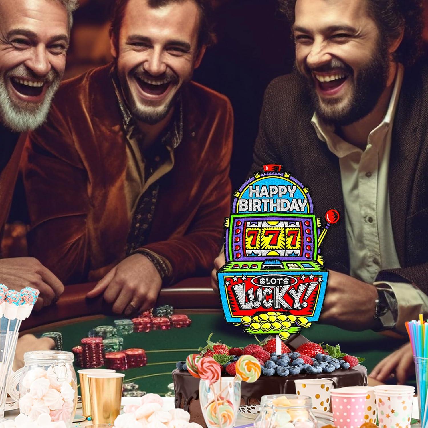 Cake Topper Casino LIANGSS 12.7 cm Decoración Cumpleaños