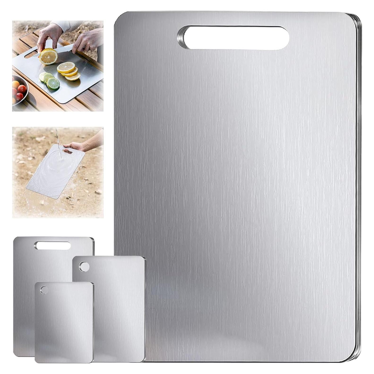 Tabla de Cortar de Titanio Puro Genérico 35.56x25.4 cm Doble Cara