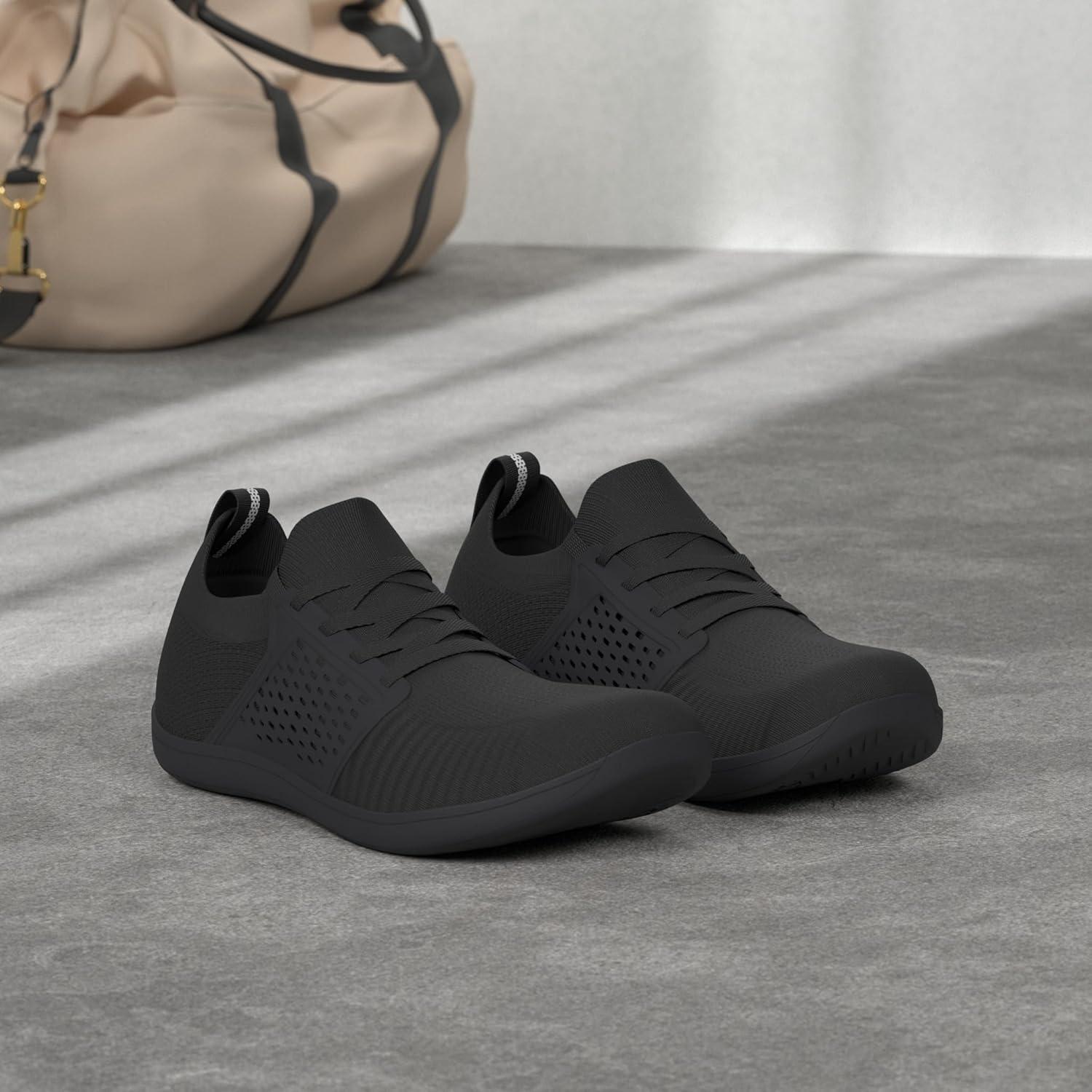 Zapatos Minimalistas WHITIN Mujer Anchos Suela Cero Todo Negro