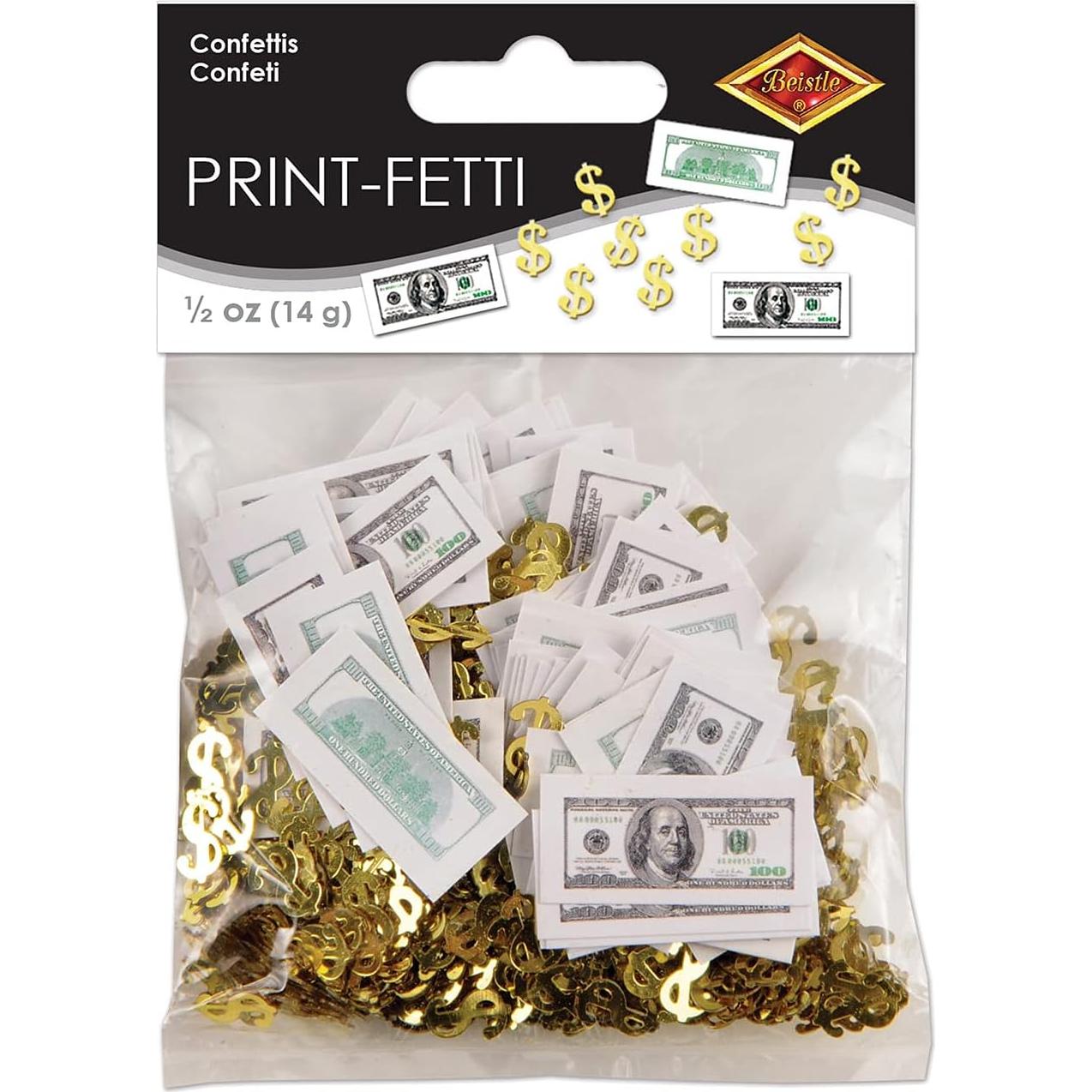 Confeti Metálico Beistle Big Bucks 14,17 g para Fiesta