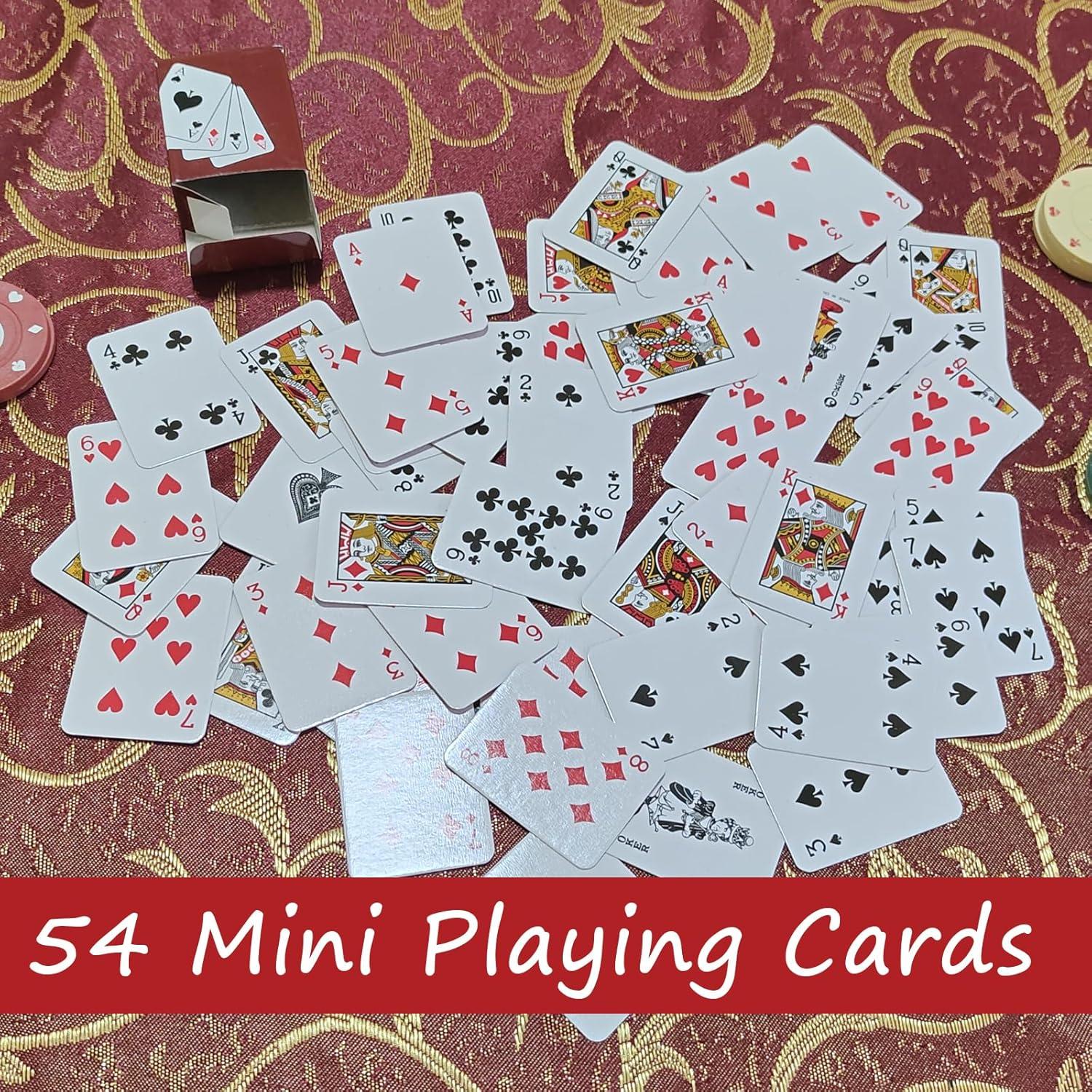 Mini Cartas de Juego VOVCIG 10 Barajas 4x3 cm Regalo Fiesta
