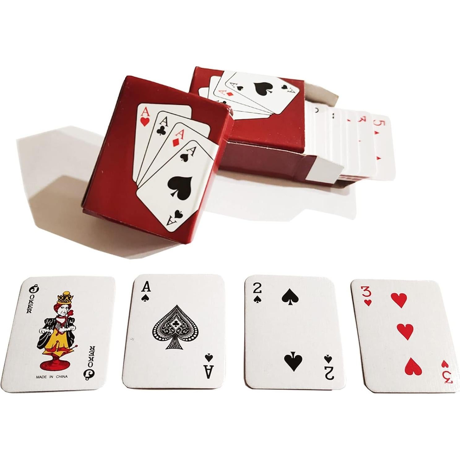 Mini Cartas de Juego VOVCIG 10 Barajas 4x3 cm Regalo Fiesta