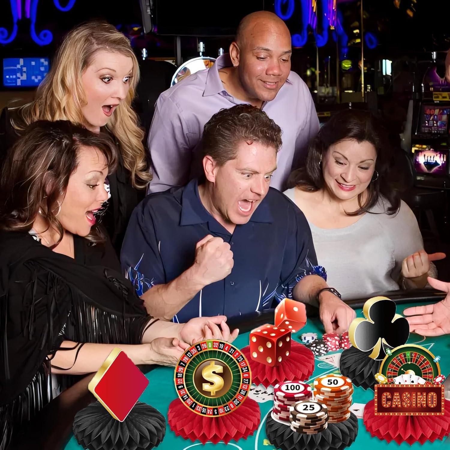 9 Piezas Decoraciones de Fiesta Casino Koeilay Centros Mesa