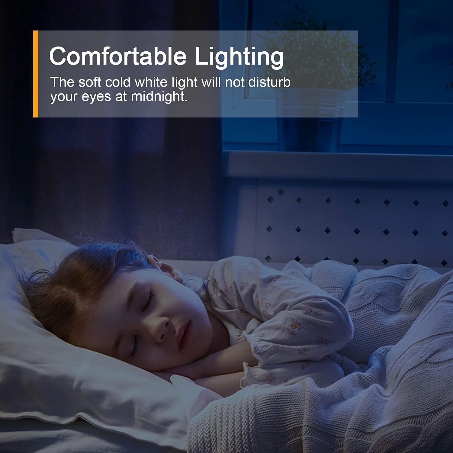 Luz Nocturna LED Lyridz con Sensor de Movimiento 1-120LM - Paquete de 6