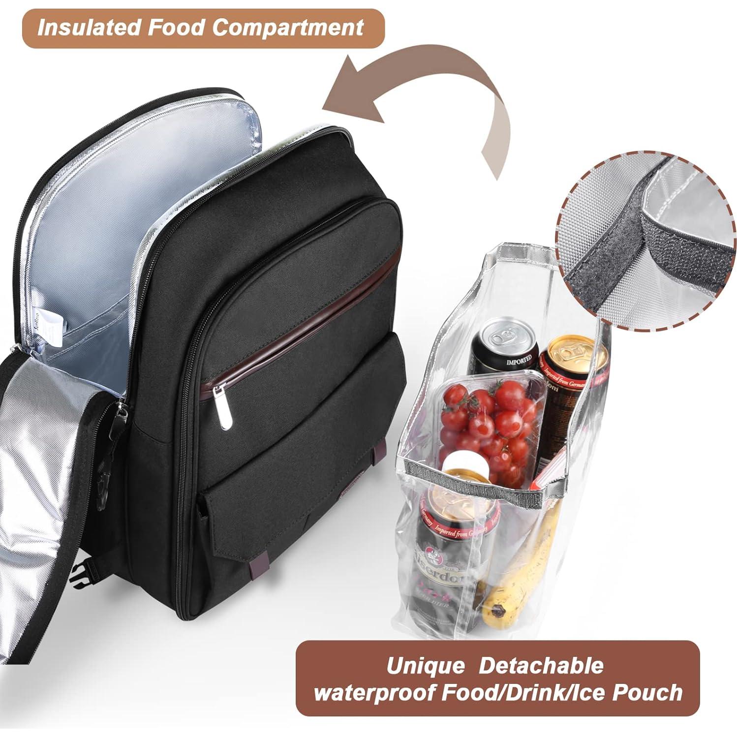 Mochila de Picnic Sunflora para 2 Personas con Enfriador y Manta