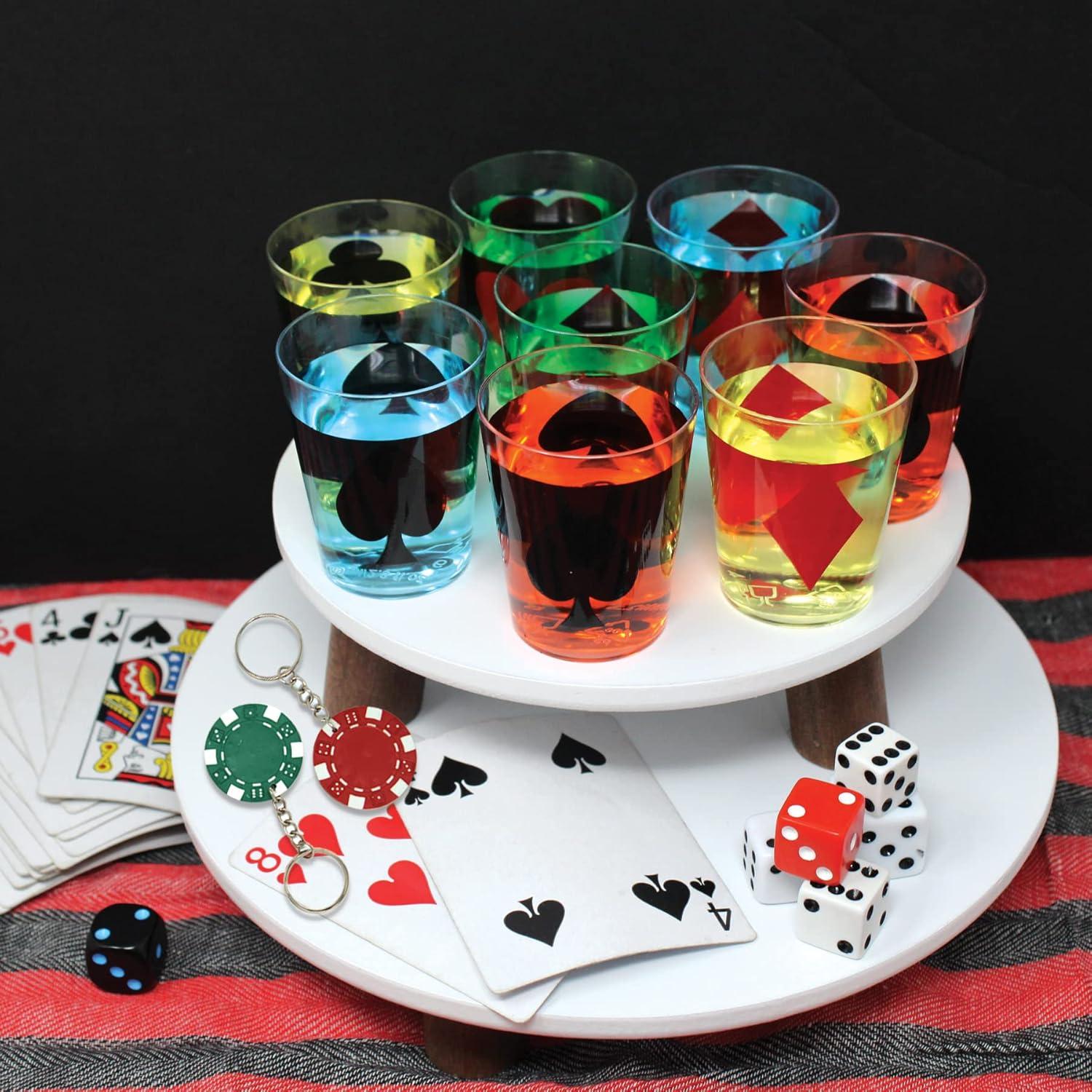 Llaveros de Fichas de Póker - 12 Unidades - Souvenirs Fiesta Casino