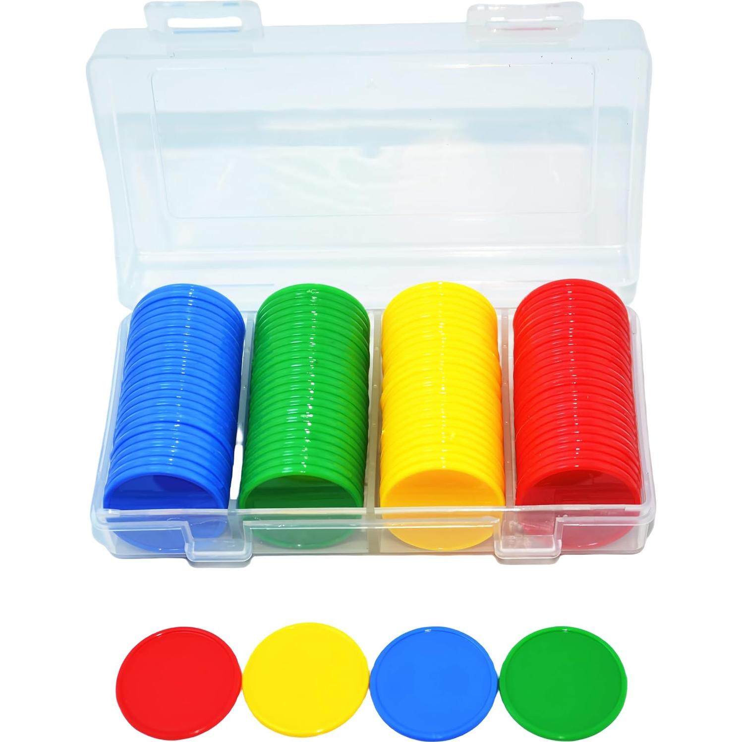Set de 100 Fichas Plásticas 25mm SmartDealsPro con Caja