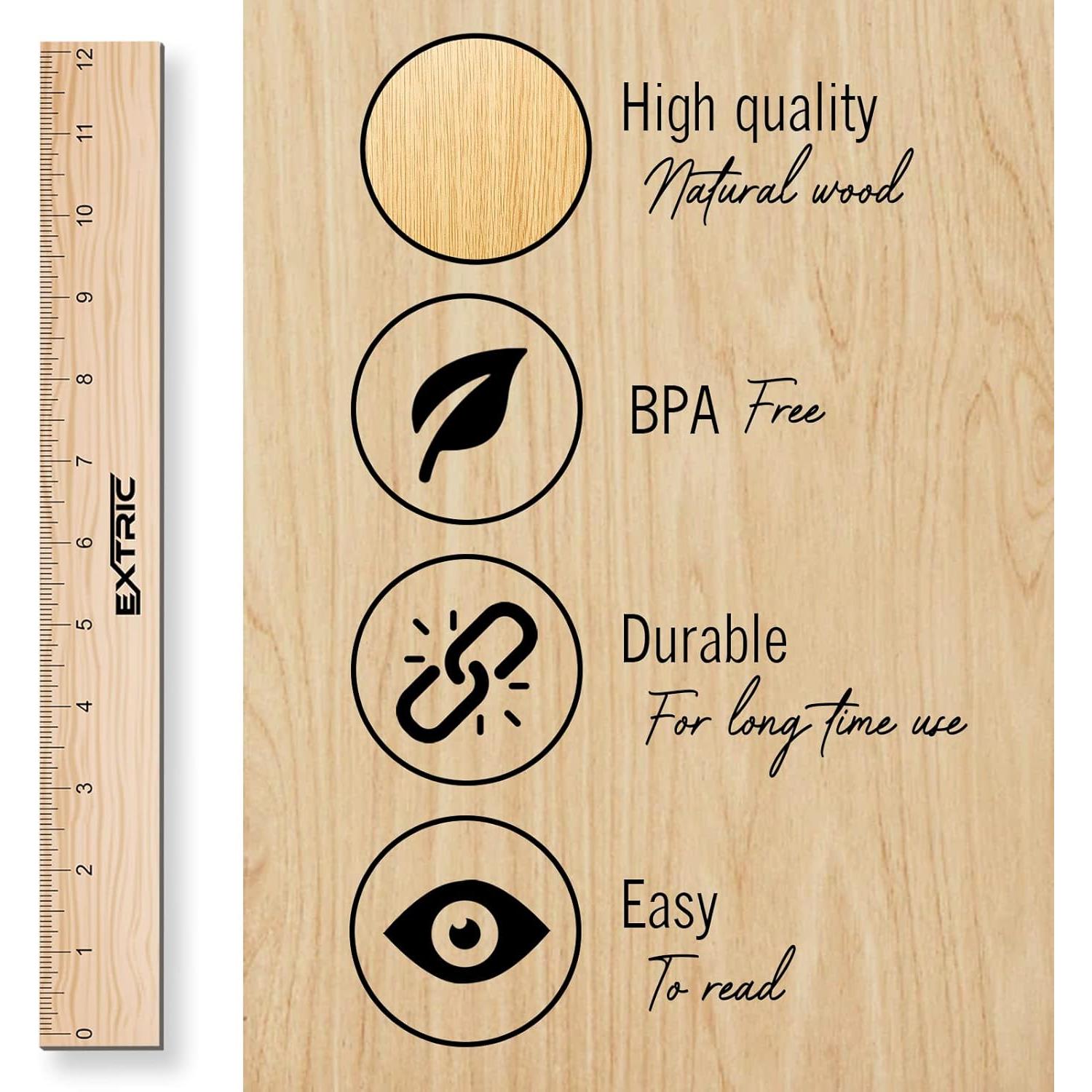 Regla de Escala Arquitectónica 30 cm EXTRIC - Madera Natural
