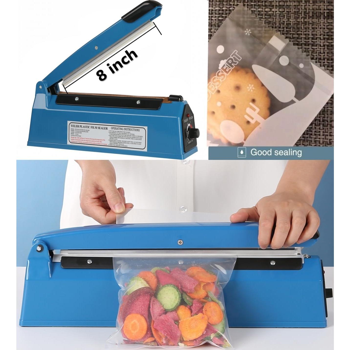 Sellador de Calor Manual Yeler 8 Pulgadas 300W Ajustable