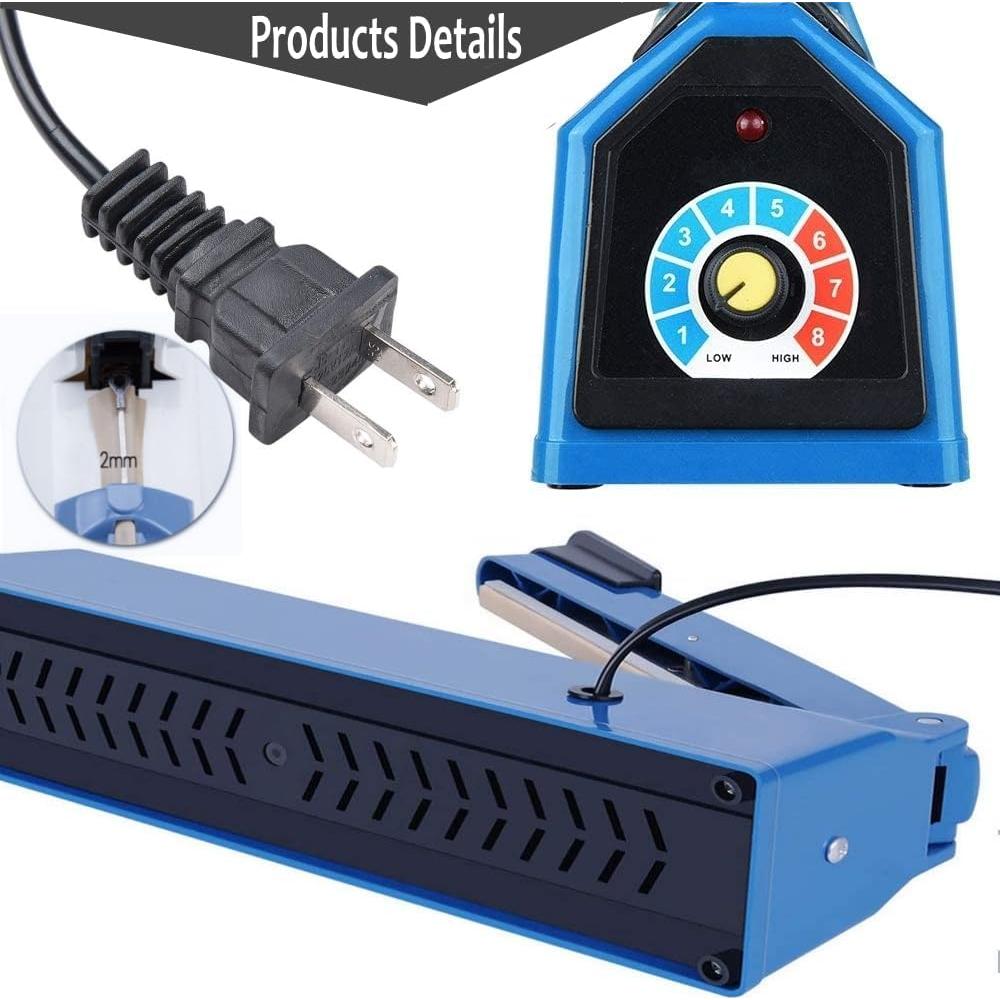 Sellador de Calor Manual Yeler 8 Pulgadas 300W Ajustable