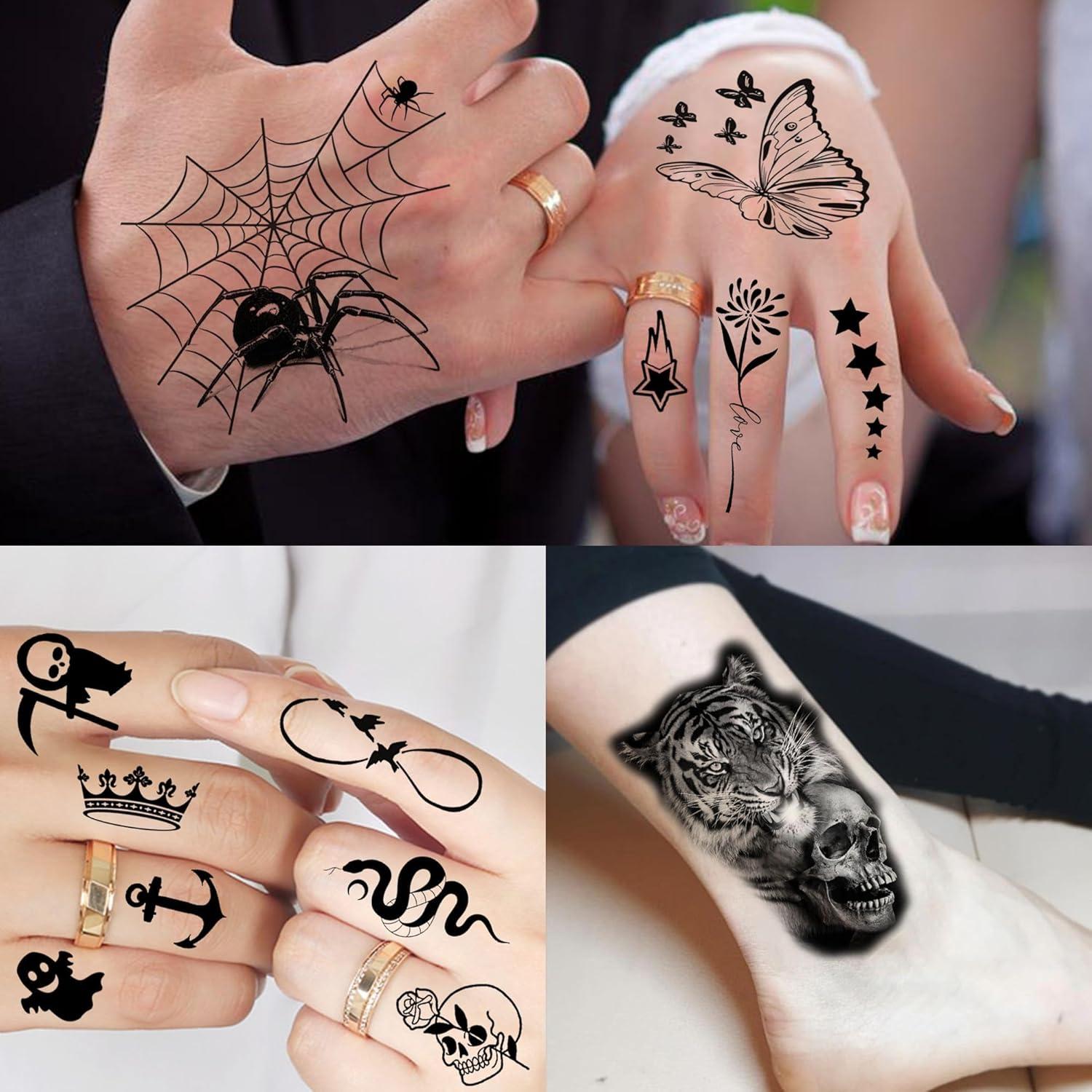 71 Hojas Tatuajes Temporales SHELYEXIEN Animales y Calaveras