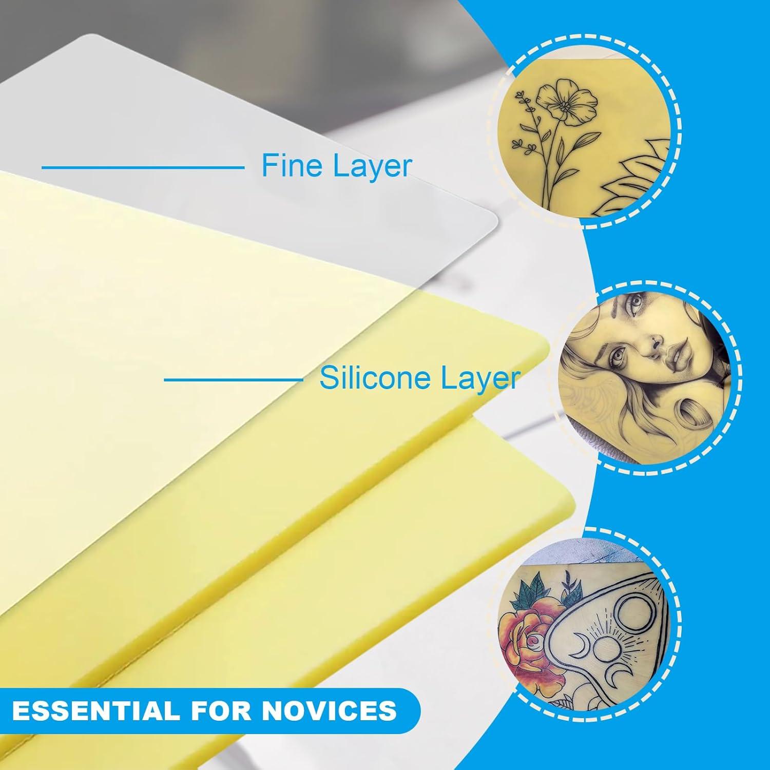 Piel de Práctica para Tatuaje Emalla 3mm 10Pcs Doble Cara 18.8x14.2cm