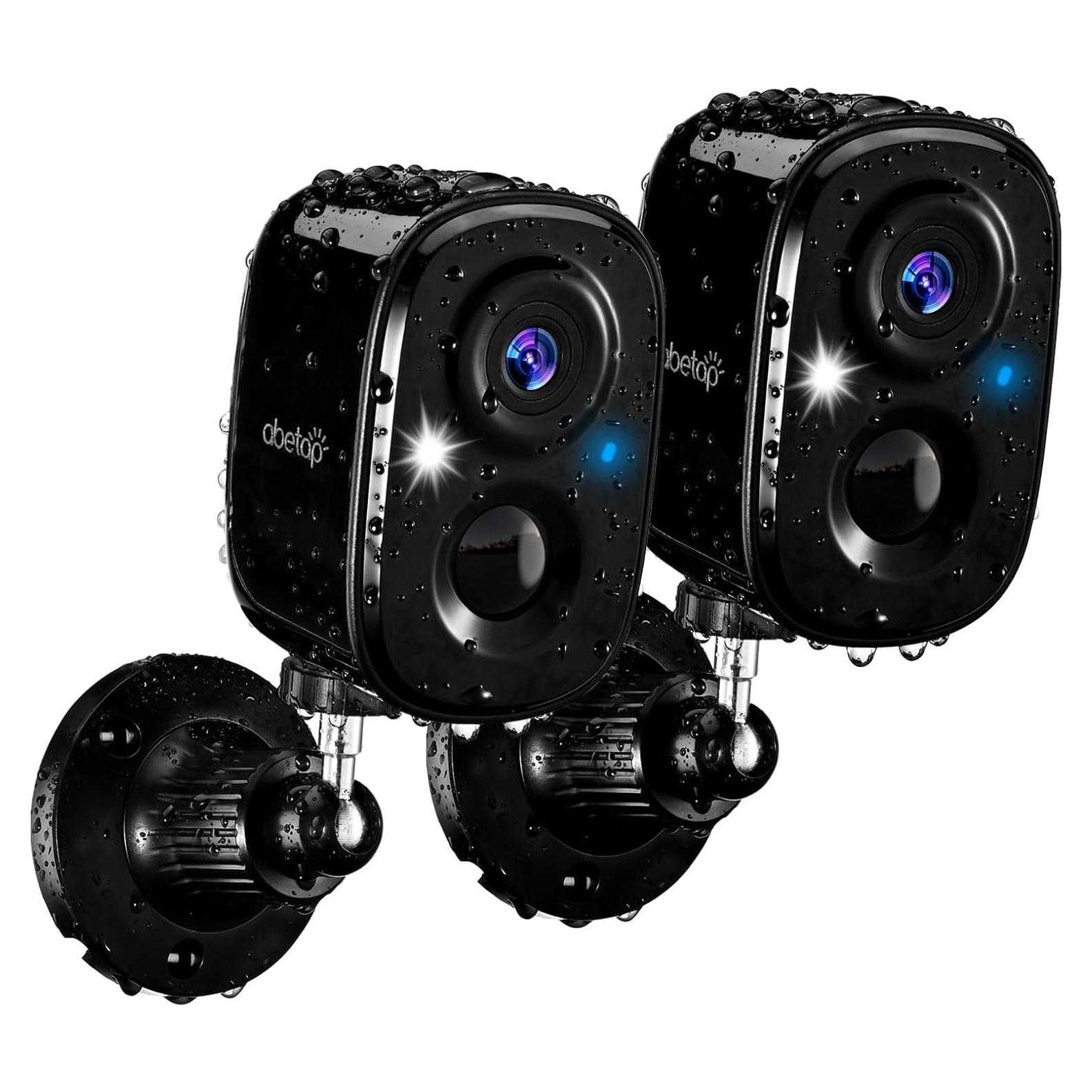 Cámaras de Seguridad Inalámbricas 2K Abetap - 2 Paquetes